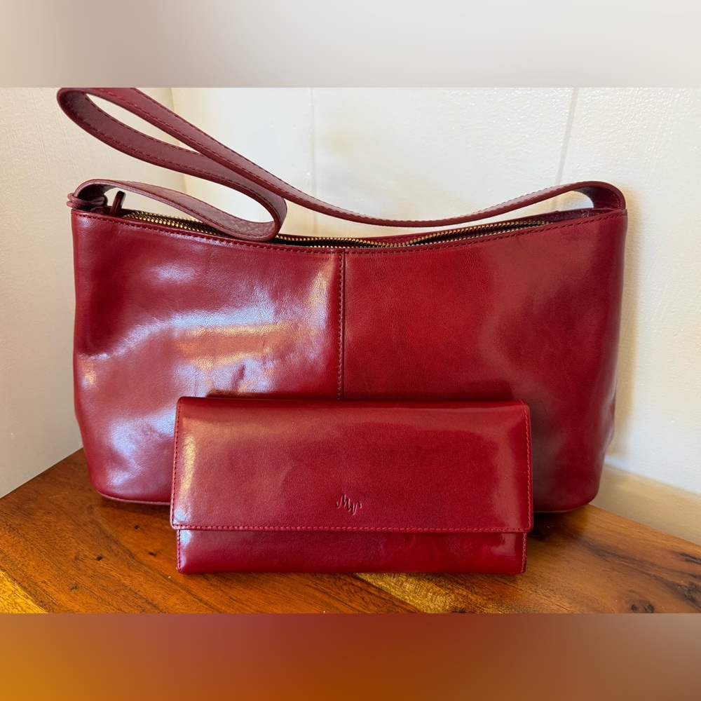 Vintage Monsac Original Red Purse with Matching Wallet